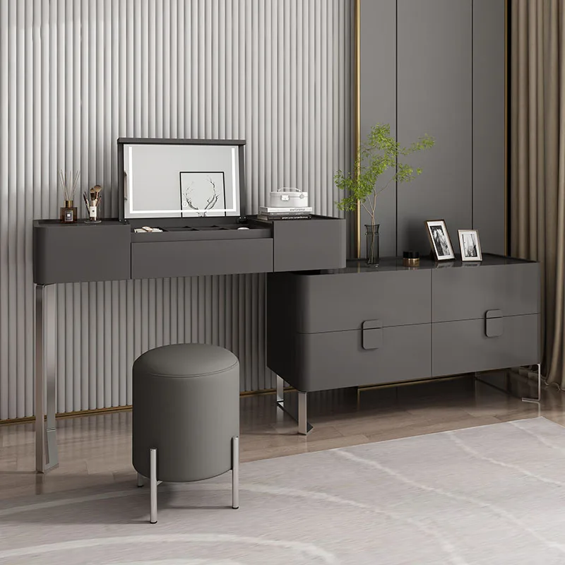 Mobilná spálňa toaletné zrkadlo Console Hotel malá márnosť stola čierna luxusná pentedeira para kvarto komoda nábytok