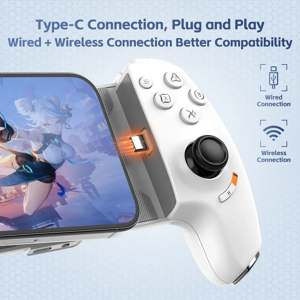Mobilný ovládač hry Universal Jiaying Aobian Max Wádiový ovládač typu C pre iPhone15 Series Android Huawei Samsung