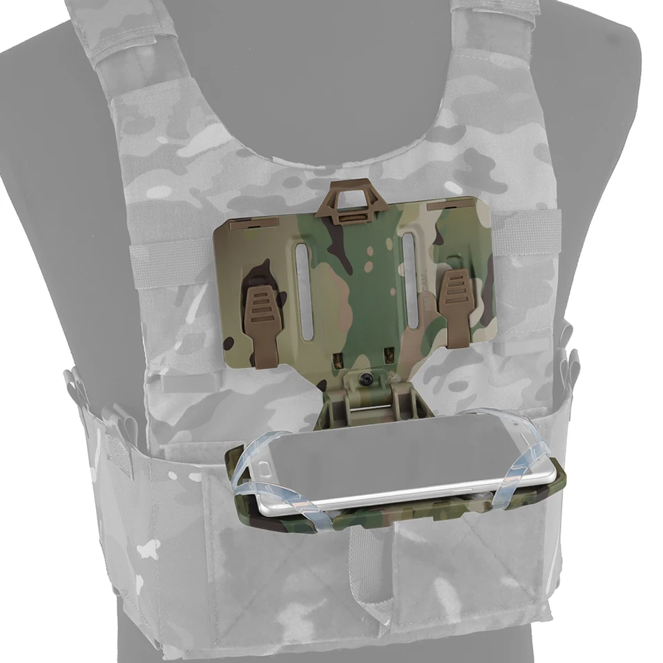 Mobilný telefón Tactical hrudník vrecko na mapu mapu Panel Panel Airsoft Gear Outdoor Molle Zložená navigačná doska iPhone