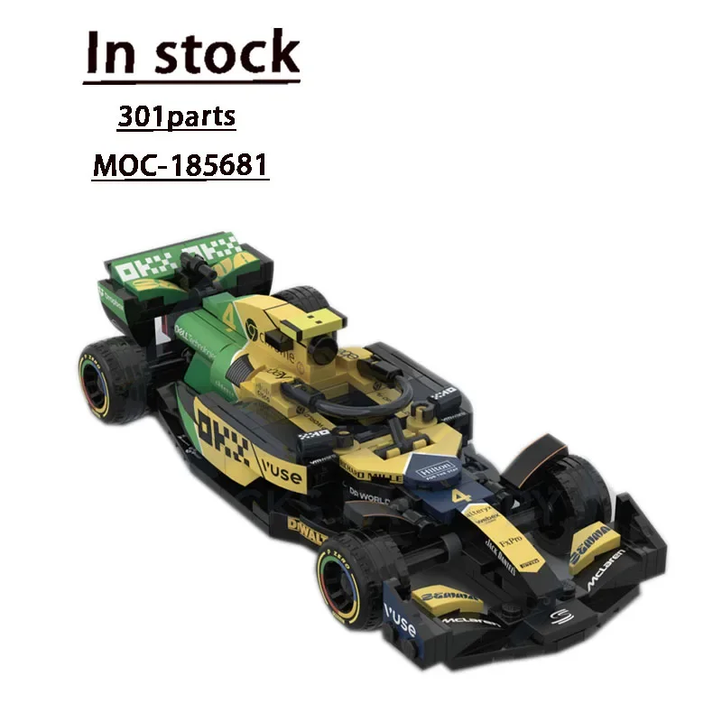 MOC-185681 Formula One Racing CAR MCL38 BUBLING BLANK MODEL301 PARTS DETS DETA Vzdelávanie BRIDARTS BUDOVANIE BLUKY