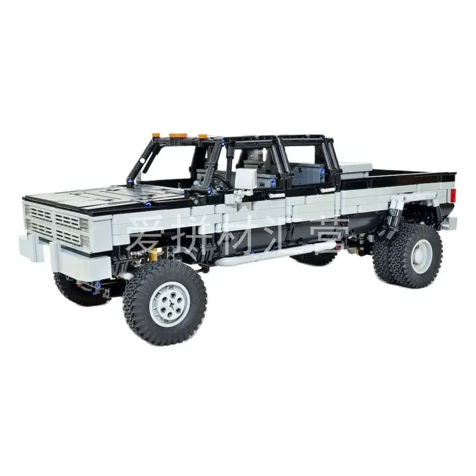 MOC-26919 Silverado-1986 K30 DULLE 4X4 DISTOR OVLÁDAŤ MOTOR LITHIum BATENTICKÁ HONA Hračka Zostavená MODEL BLUCHOVO