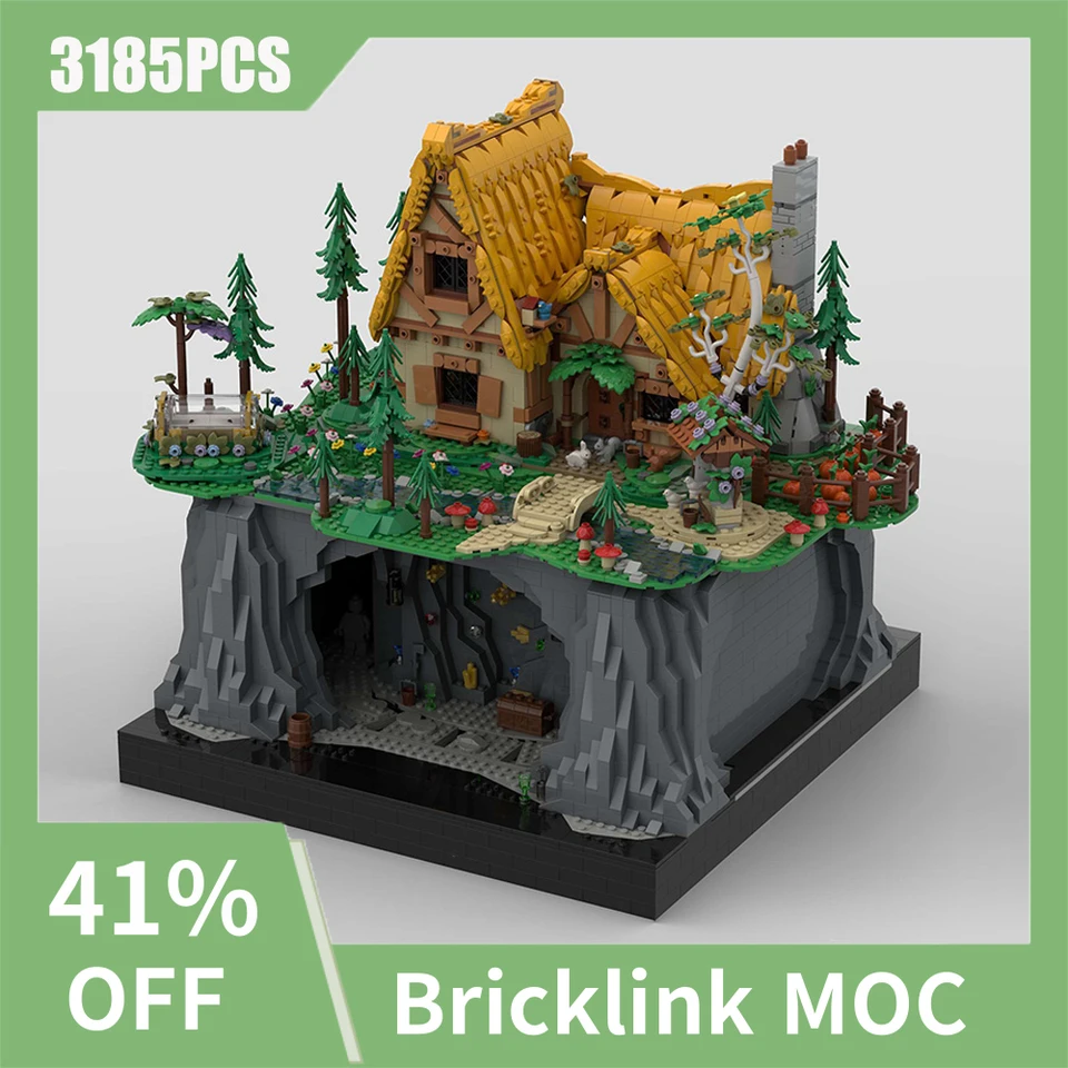MOC 3185KS Slávny rozprávkový svet World Diamont Mine siedmich trpaslíkov DIY kreatívne nápady detská hračka Barking Blocks MOC-43242