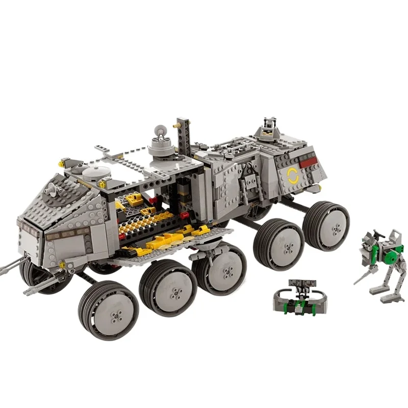 MOC 8098 CLONE TURBO Tank SPACE Movie Series Series War Weapon Build Block Model DIY Detské hračky Darčekové tehly bloky