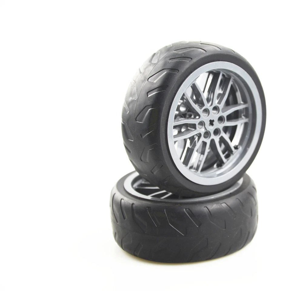 MOC BLUCH BLANK Technické diely 1ks pneumatiky široké DIA 94,3x38 a 2ks motocykel RIM DIA75 kompatibilný s Lego 46335+88517