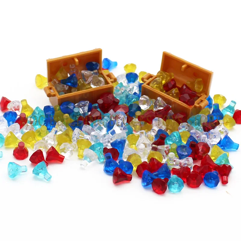 MOC Brick 30153 ROCK 1X1 Jewel 24 Faceet DIY stavebné bloky Vzdelávacie hračky kompatibilné s časticami zostavení
