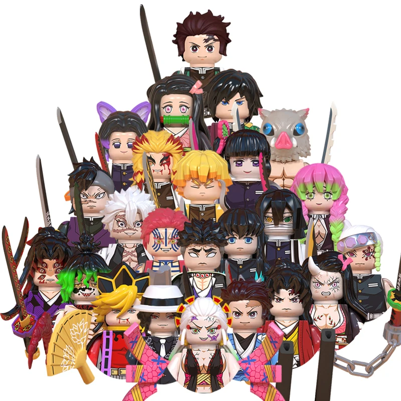 MOC Creative Anime Demon Cartoon Tehly Kompatibilné Model Mini Puzzle Zhromaždenie akčných zabití figúrky Budúce bloky hračiek