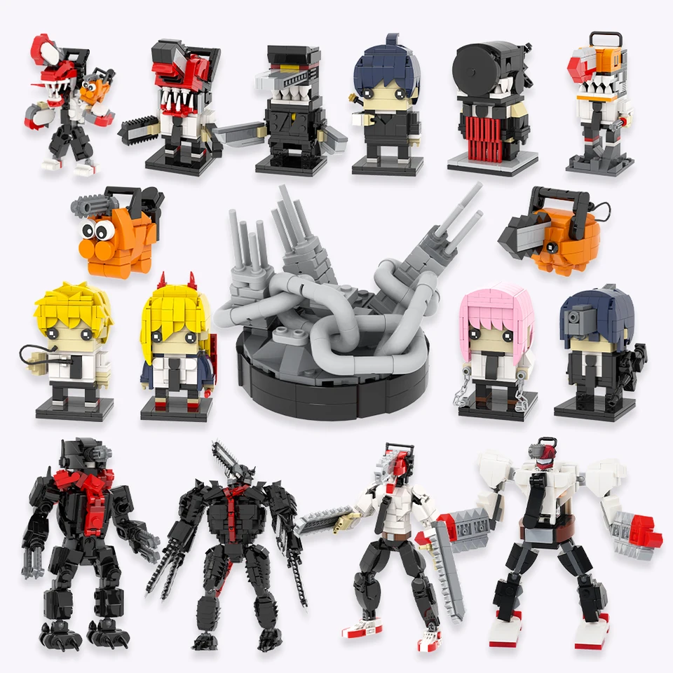MOC Demon Demon Demon Comic Anime postava Denji Monster Bochita Kompatibilné stavebné bloky Hračky pre deti