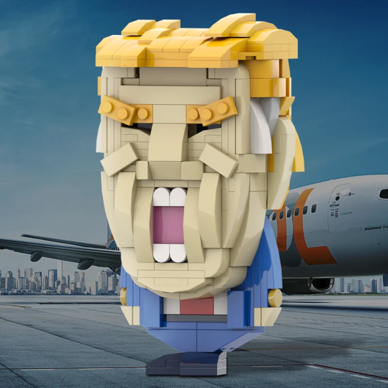 MOC DONALD TRUMP Model Build Block Set Animáty americkej prezidentskej kandidátnej postavy Zhromaždené tehlové hračky DIY Creative Kid Gift