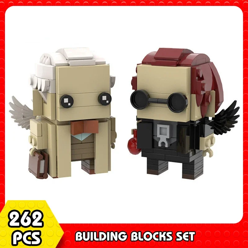 MOC Film Good Omens Angels Aziraphale & Demons Crowley Brickheadz Building Blocks Blocks Action Figures Comedy postava hračky darčeky