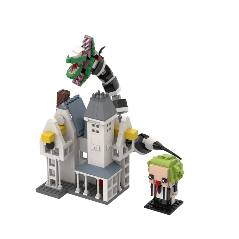 MOC Horror Movie Beetlejuice Serise Model Building Blocks Betelgeuse Brickheadz Snake and House Bricks Hray Halloween Darček