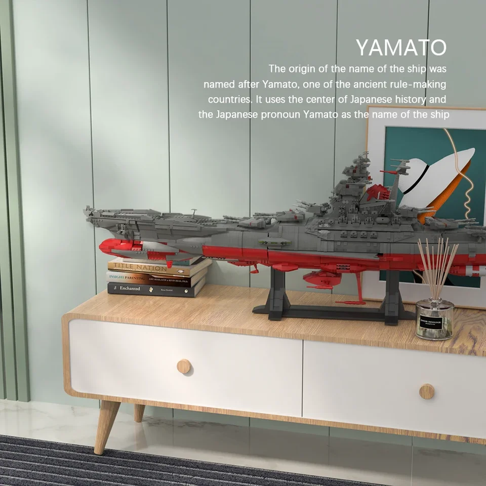 MOC Nový vojenský vojnový priestor UCS UCS Battleship Yamato Kit Cruiser Battle Ship Model hračky pre deti narodeniny vianočné darčeky