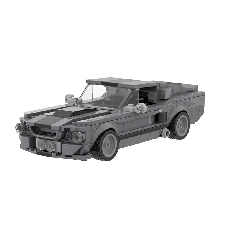 MOC Speed ​​Champions Cars Racers Building Blocks City vozidlá Kidstoys Sport Supercar Creative Garage Mustang Shelby GT500
