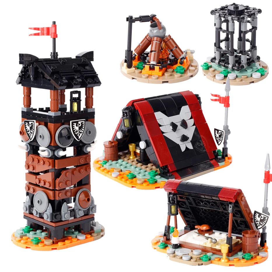 MOC Stredoveký vojenský vlk WOLF WOOLD VOZIDLA BUDOVANIE BLOKY BOZAJTE Väzenie Bonfire Bricks Hračky pre deti darček