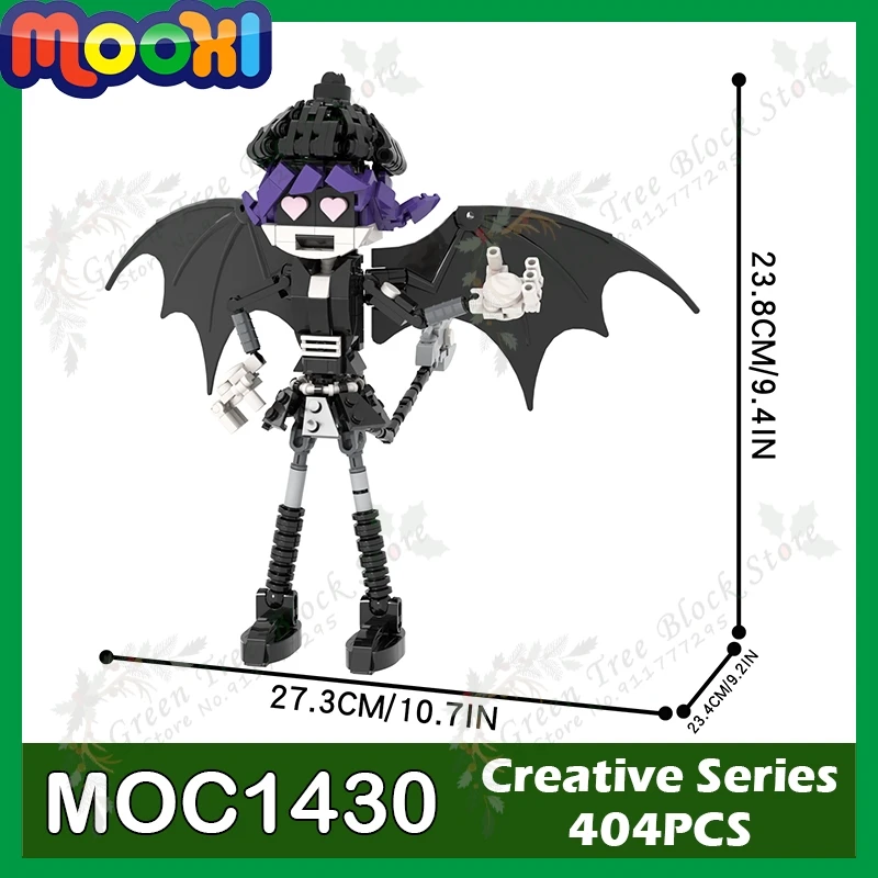 MOC1430 404ks UZI Vražda Robot Building Blowing Creative Anime Anorganic Killer Character Model DIY Zostavte tehly pre deti
