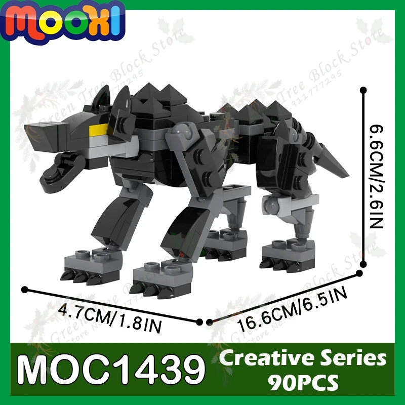MOC1439 90ks Game Series Animal MOC Building Blocks Creative Wolf postavy dekorácie Model Zostavujú tehly hračky pre deti