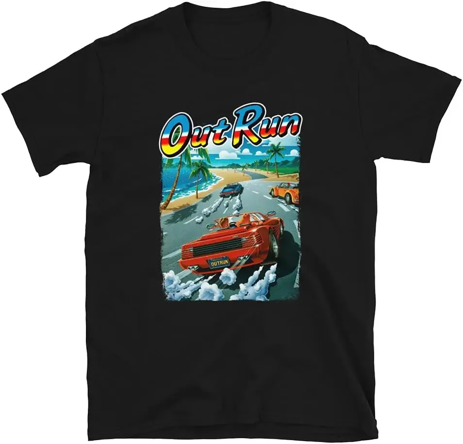Mod.4 Arcade Out Run Outrun Video Game Juego Retro Vintage 80s Console Gaming 8-Bits Driving Gamer Tričko Camiseta