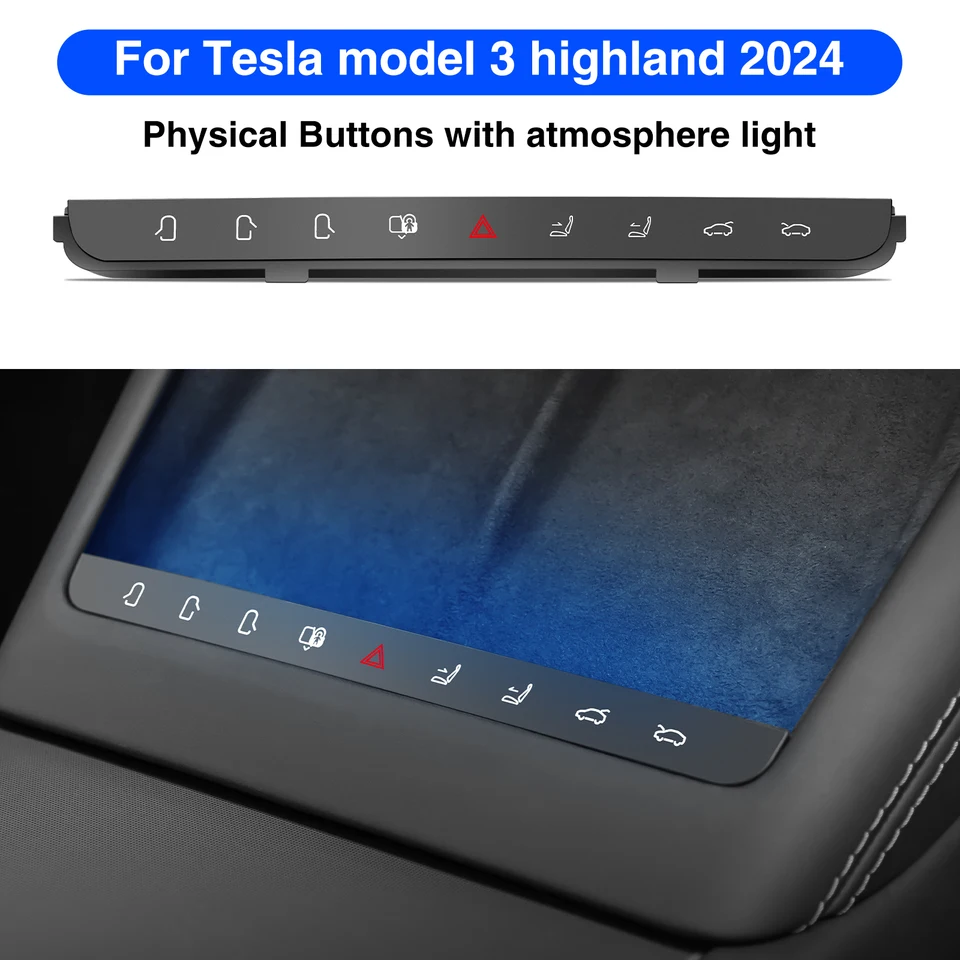 Model 3 Highland Buttons pre fyzické ovládanie Tesla 2024 bezdrôtová nabíjačka