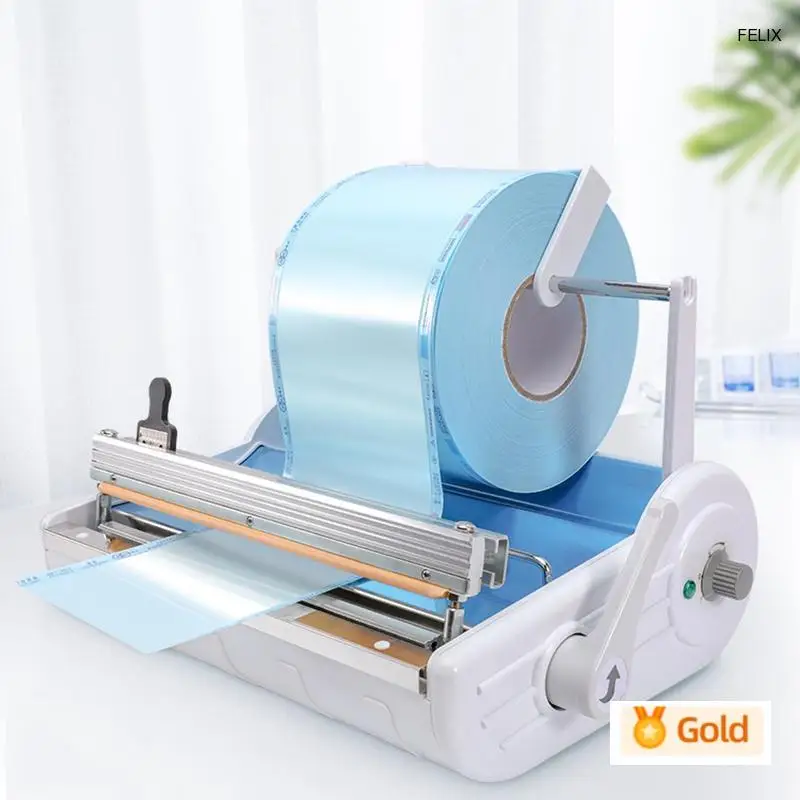 Model 80 zubné tesniace sterilizačné vrecko Balenie Stroj sterilizačné vrecko s držiakom AC220V 50Hz 500W 0-250 mm