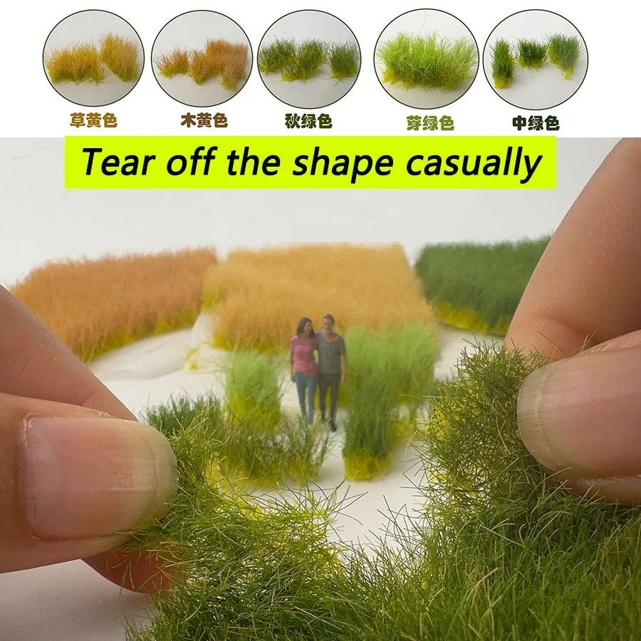 Model Artificial Tuft Lawn Simulation Static Grass Cluster Micro Wargame Kits Kits na budovanie materiálov na rozloženie piesku