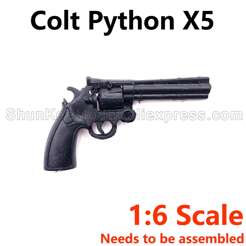 Model mini zbraní 1/6 stupnice Colt Python X5 Breatta M9 M1911 Python Gun Pistol Model pre 12 -palcové akčné figúrky HOTY HORK HORKY HORKY