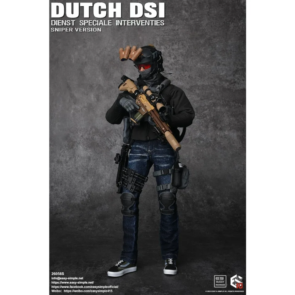 Model príslušenstva pre ľahké a jednoduché ES Dutch DSI Sniper Verzia 26058S 1/6.