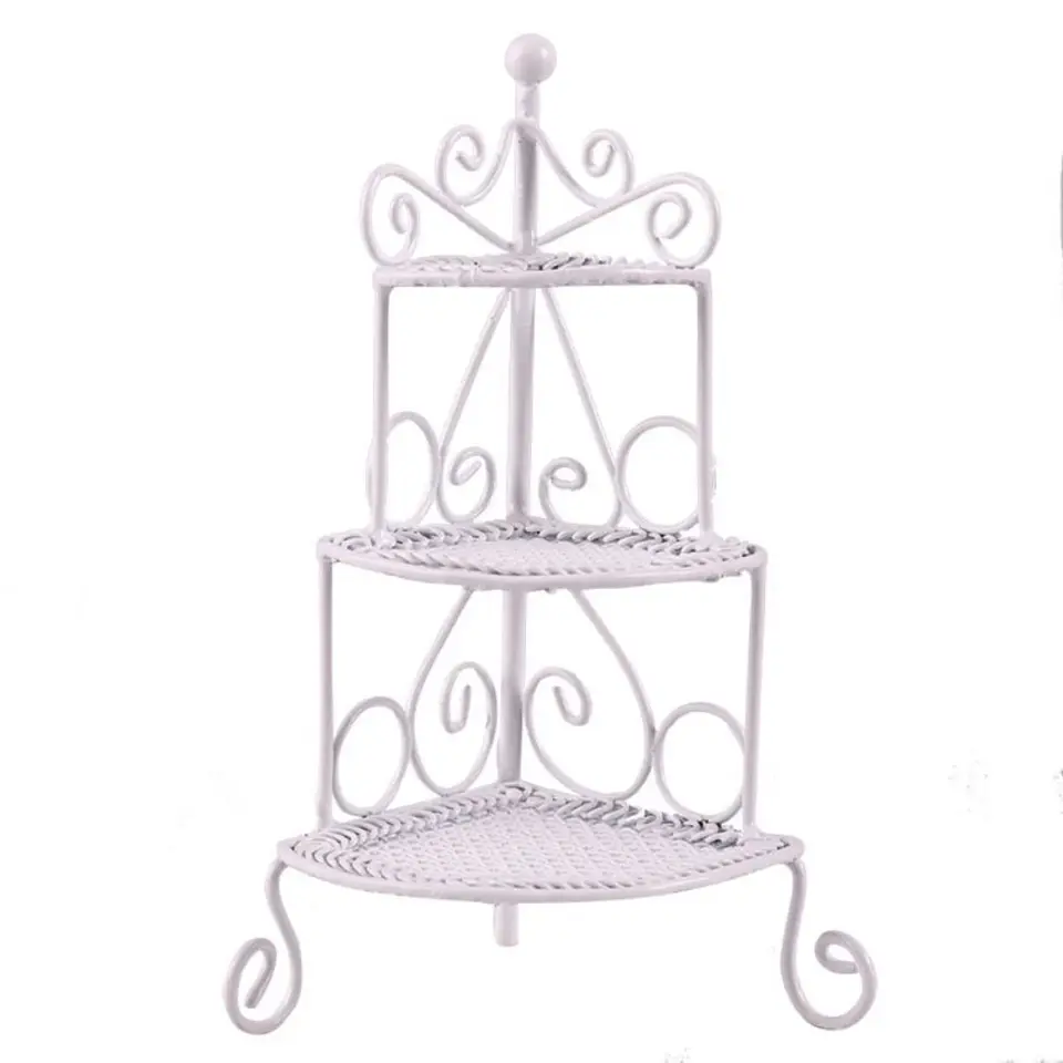 Model statív pre bábiky Iron Rack Flower Ornament Ornament Miniatúrny skladovací stojan 1:12 Zobraziť simuláciu poličky kované železo