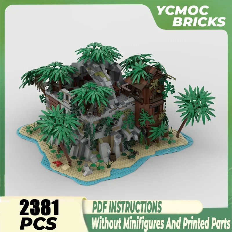 Model stredovekej pevnosti MOC Budova tehly Pirate Rock Castle Technology Modulárne bloky darčeky vianočné hračky
