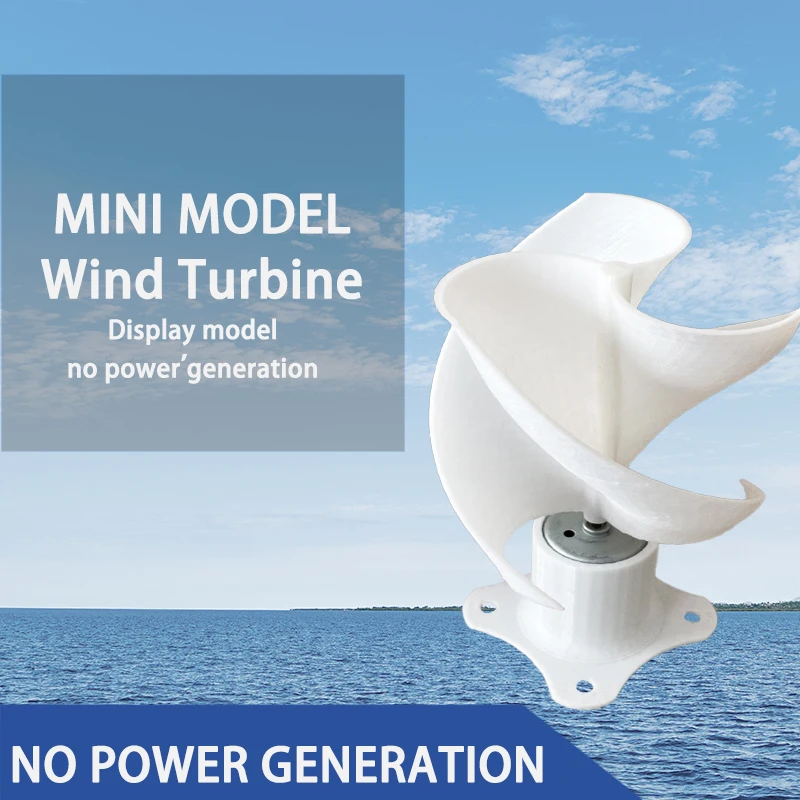 Model veternej turbíny 20W mikro veterná turbína s Vertikálnym veterným generátorom LED svetla pre voľné vzdelávanie energie