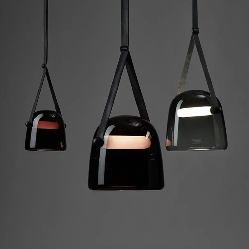 Moderná domáca dekor prívesok lampa Minimalistické kožené sklo LED LED SPIELO PÁSLO OBLASTNÍCTVO ROZNAJTE Stropné lustre uličky uličky na stenu