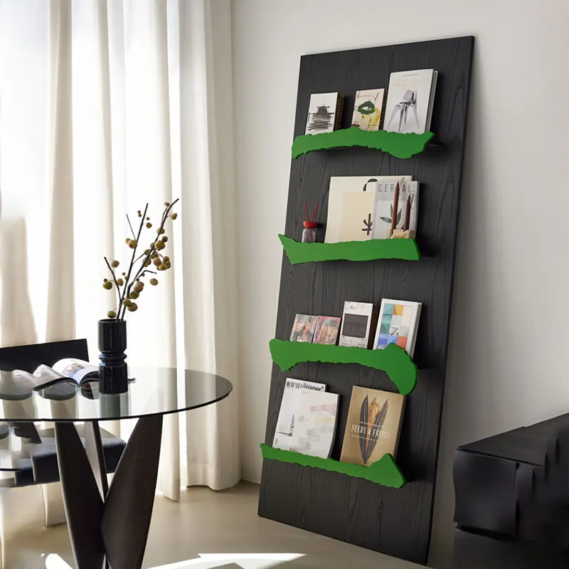 Moderná jednoduchosť Bookrack Library Spálňa Solid Wood Magazine Častičník Noviny Rack Estante Para Libros Domáci nábytok LVBK
