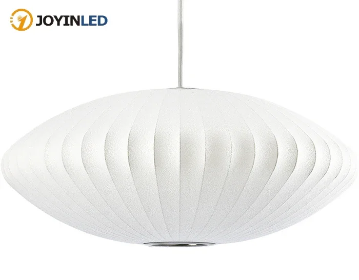 Moderná klasika Geroge Nelson Bubble HangLamp Woonkamer Lamp Saucer Guľová zavesenie cigarety Svetlo svietidla Tkanina Reprodukcia látky