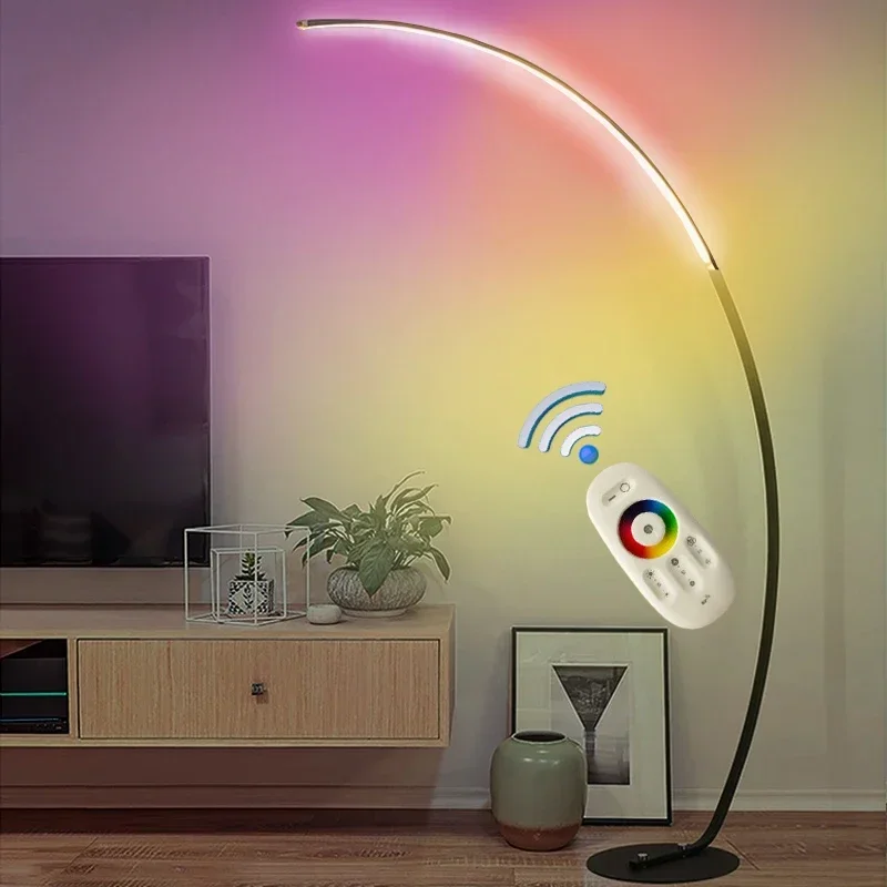 Moderná LED poschodová lampa Čierna a biela app