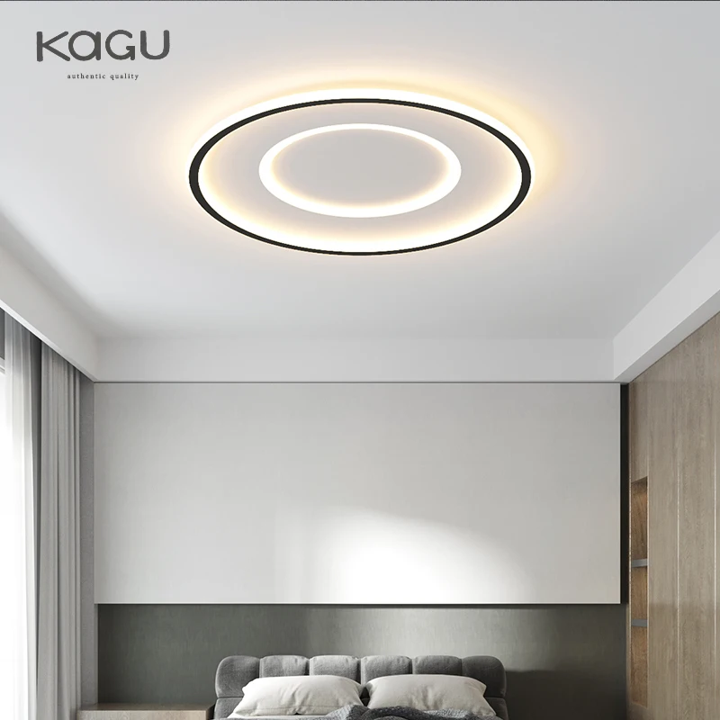 Moderná LED stropná lampa pre spálne obývacia jedáleň Štúdium Kuchynský strop lustr Čierna a biela lesk LUSTER LNDOOR DEOCORÁCIA