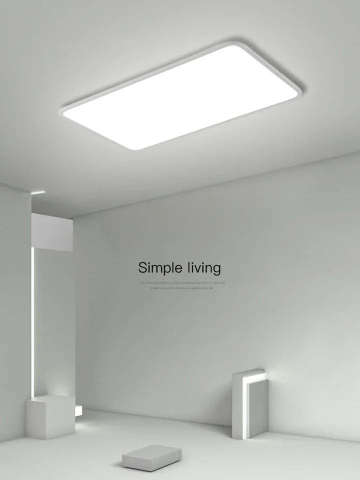 Moderná obdĺžniková LED stropná lampa Obývacia izba Stlmiteľné lustr osvetlenie Domov Deco Spálňa stropné svietidlá Luminaria