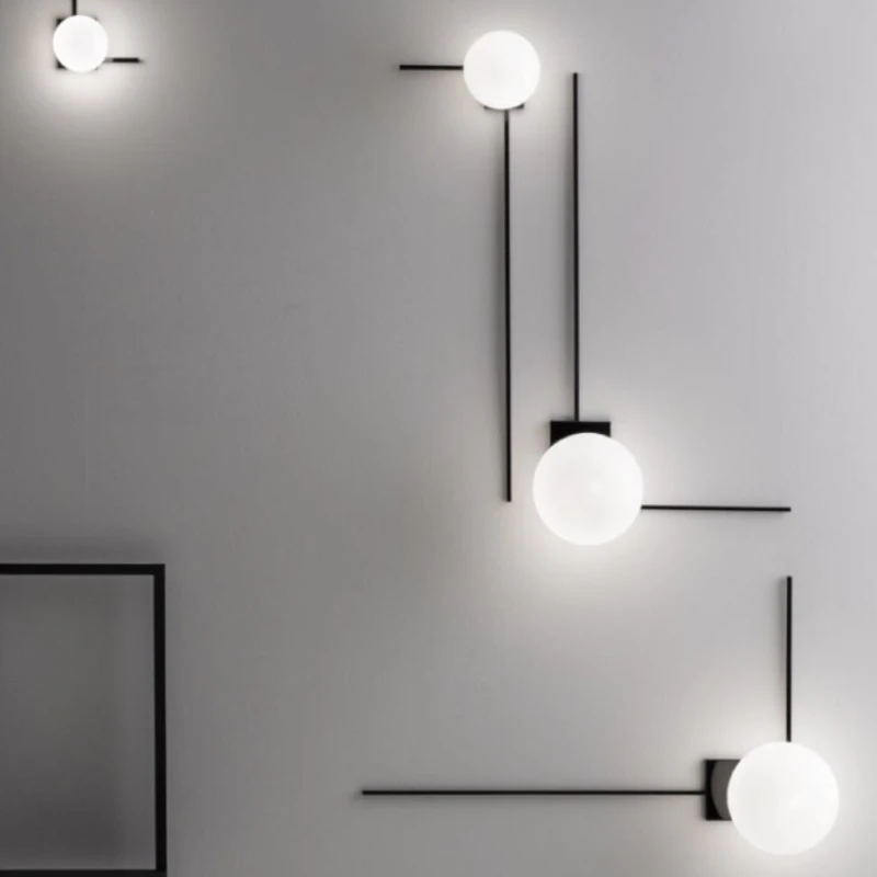Moderné biele sklo LED nástenné svetlá Svätá obývacia izba reštaurácia osvetlenie svietidiel Art Design Dekorácie ZADARMO Collokácia