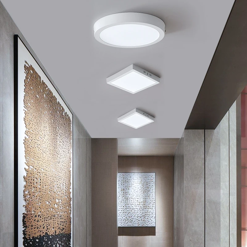 Moderné LED panelové stropné svetlá 110-265V Stropné lampa LED pre obývaciu izbu Kuchyňa LED osvetlenie LED DECON LED PANEL LAMP