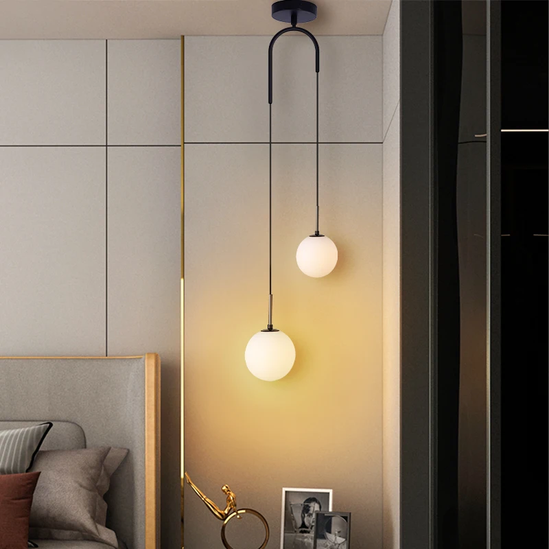 Moderné LED prívesok svetlá zlaté čierne nočné svetlá jedáleň kuchynský bar dom
