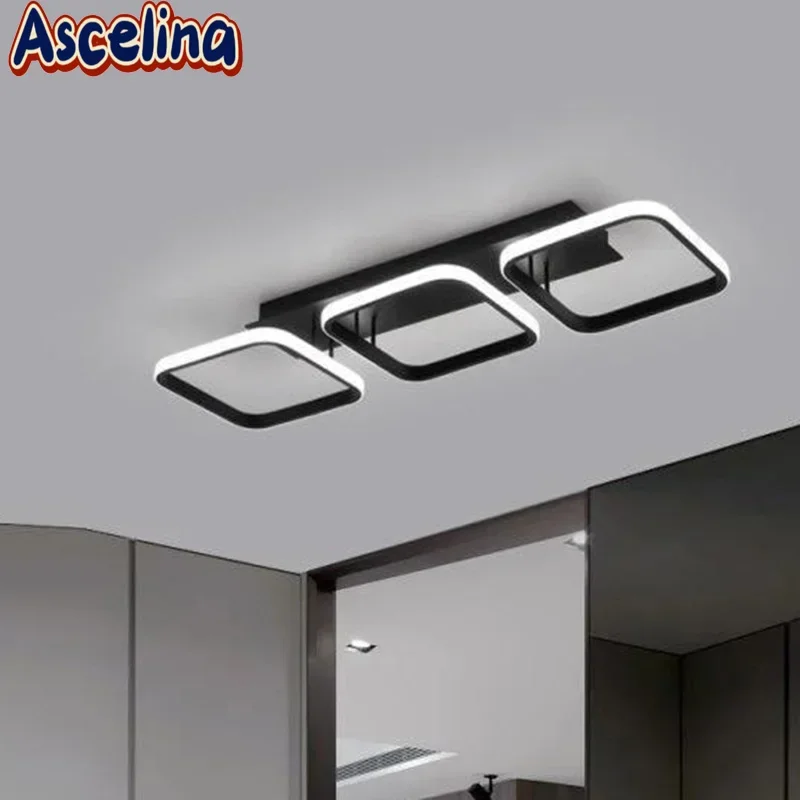 Moderné LED stropné svetlo Minimalistické čierne štvorcové kruhové lampa pre obývaciu izbu chodba vchod do plášťa vstupné svietidlá