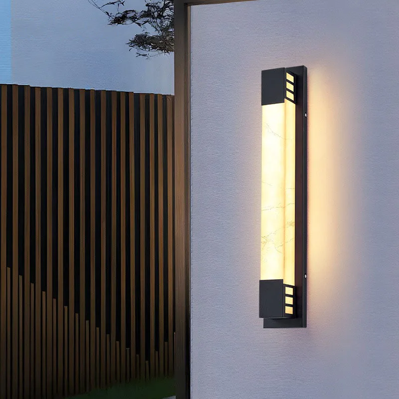 Moderné minimalistické 3 farebné stmievanie napodobňované mramorové lampy LED WELLOPORE AC110V 220V Svetlo verandy pre vonkajšiu svietniky zdobia