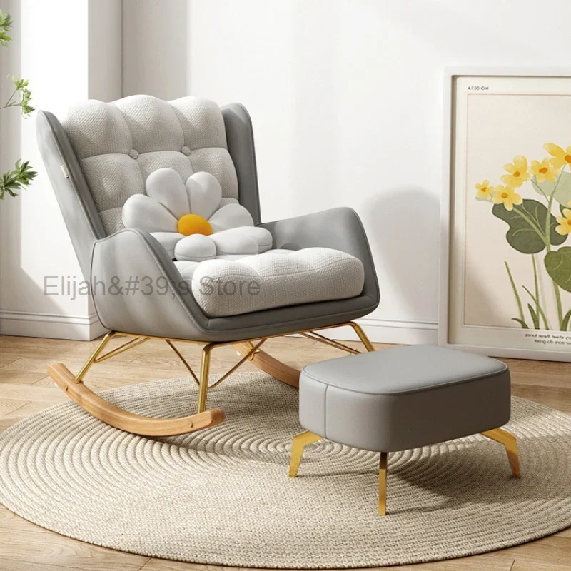 Moderné minimalistické hojdacie stoličky Drevené kreslá prízvuk Accent Design Gamer Gamer Muebles para e el hogar dom