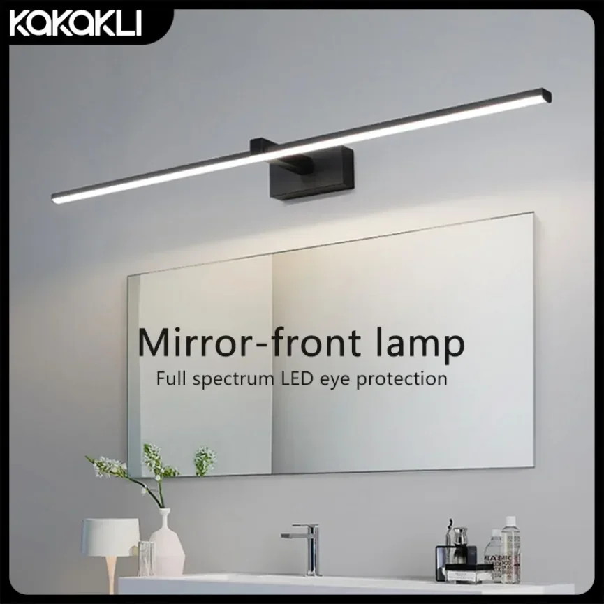 Moderné minimalistické zrkadlo LED stena lampa domáce nástenné svetlá prednej lampy Hliníkový pásik tvar kúpeľne Interiérové ​​dekorácie osvetlenie