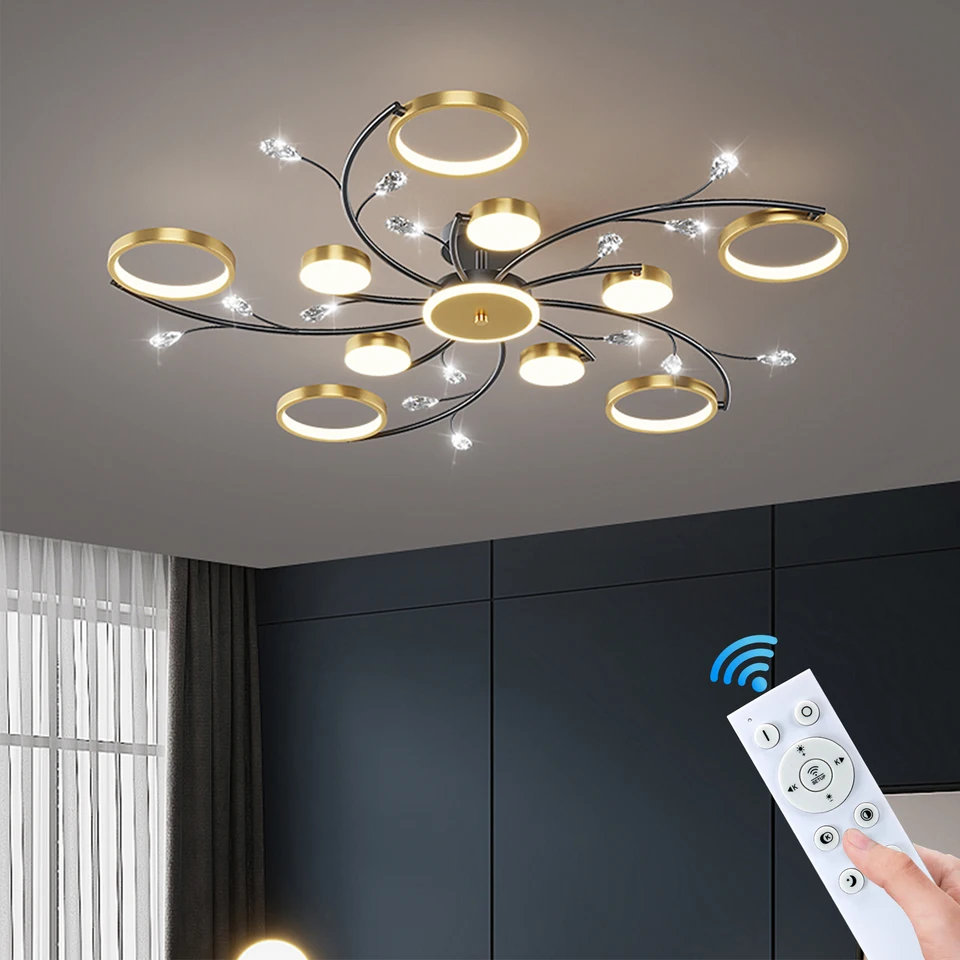 Moderné stropné svetlá spálňa lustr jedálenský stolík svetlo lampa domácnosť LED lampa nekonečne stmieva luster dekorácie