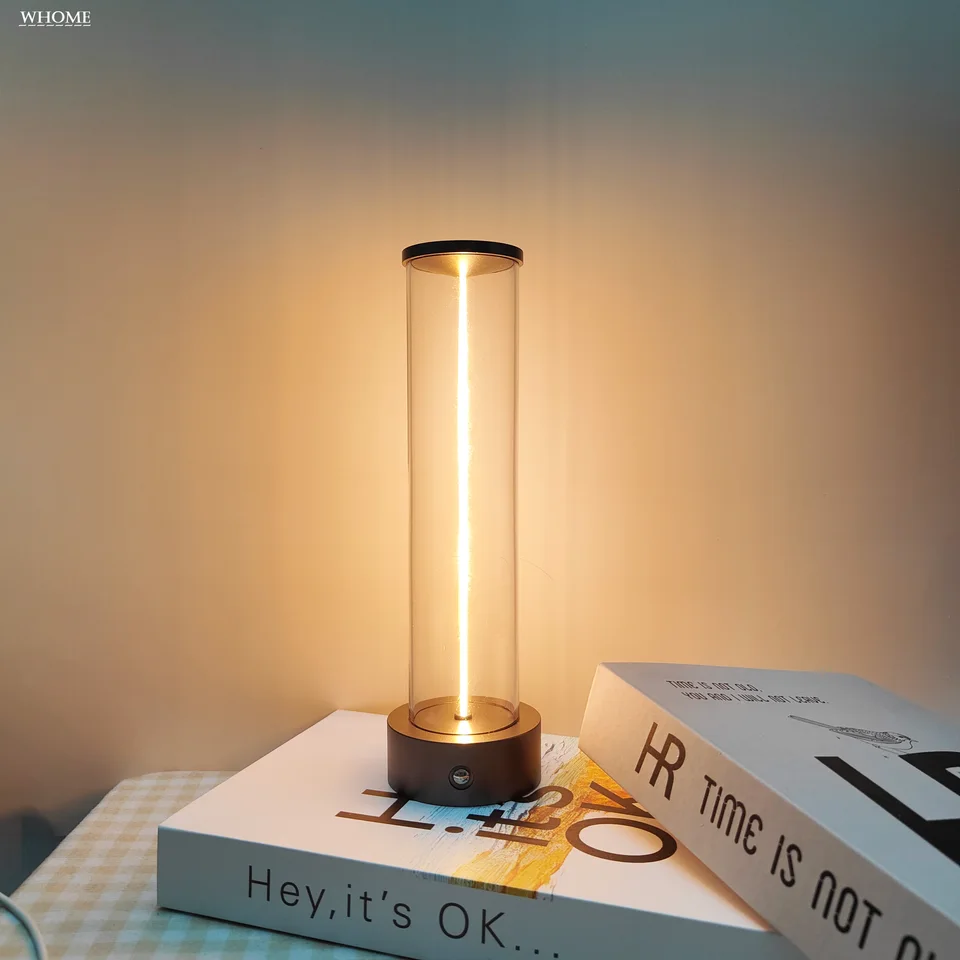 Moderné svetlá nočného stolíka Minimalistické bezdrôtové stolové lampa s stolovou lampou Nové svetlo Navrhované veľké nabíjanie 3 úrovne dotyk stmievateľné