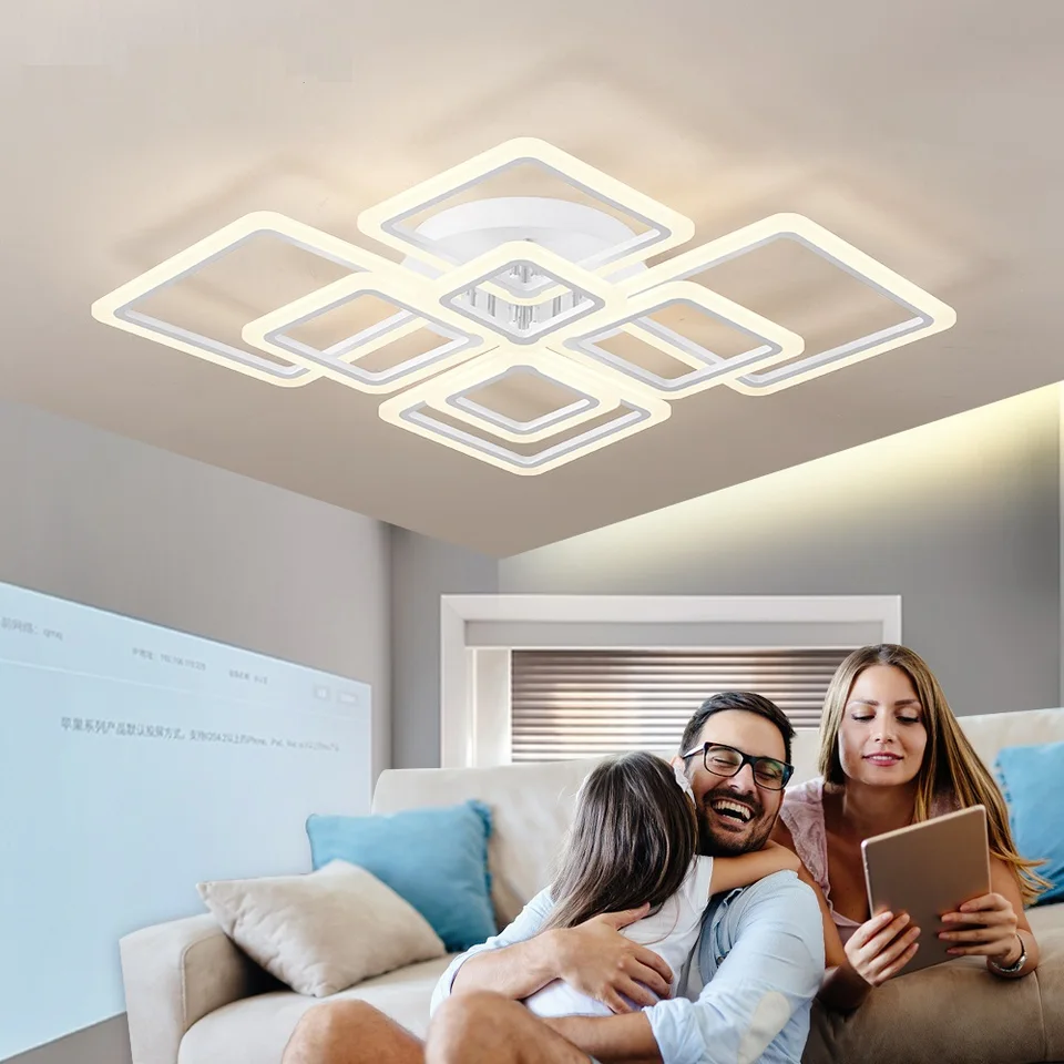 Moderné svietidlo LED stropné svetlo s diaľkovým ovládaním inteligentný stmievací stropný lustrový lampa pre obývaciu izbu jedálenskej izby