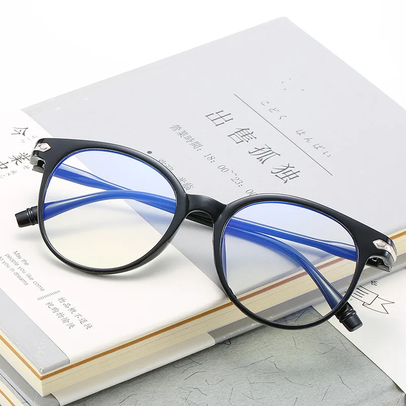 Moderné zrkadlo Anti Blue Light Glasses Nové priehľadné okrúhle okuliare bez stupňa Optické okuliare Ženy Men