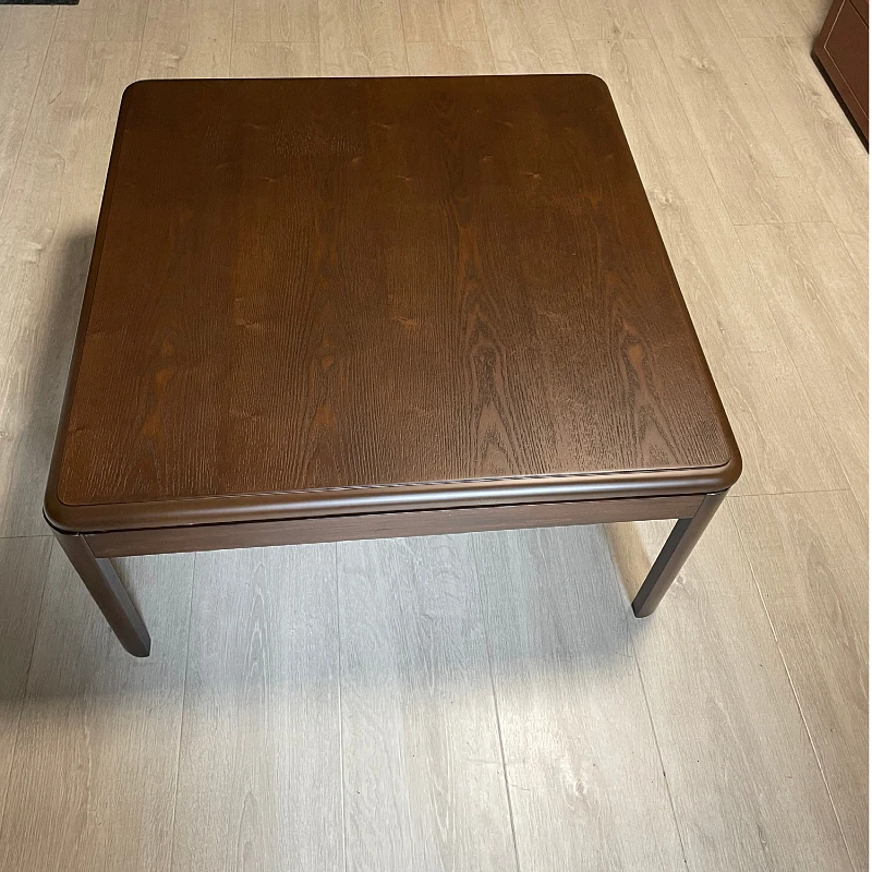Moderný drevený stôl Japonský štvorcový štvorec 75 cm Obývacia izba Japonsko v štýle Tatami Warmer Ohriate vyhrievaný drevený kávový čajový stolík