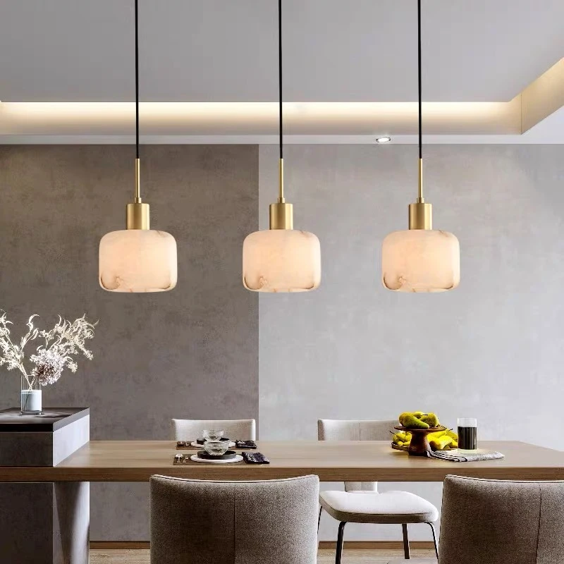 Moderný mramorový prívesok Light Modern Led Alabaster Luster pre spál