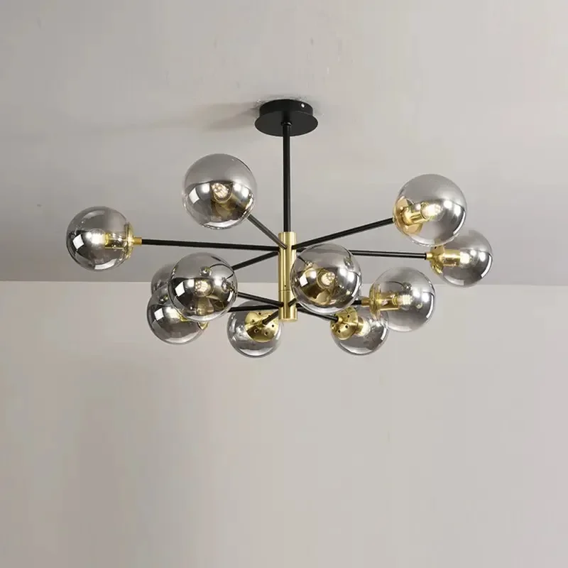 Moderný podkrovie vintage lustre E27 okrúhle guľôčkové svetlo Ceilling Lamp Minimalistický dekor kuchynský ostrov LED prívesok