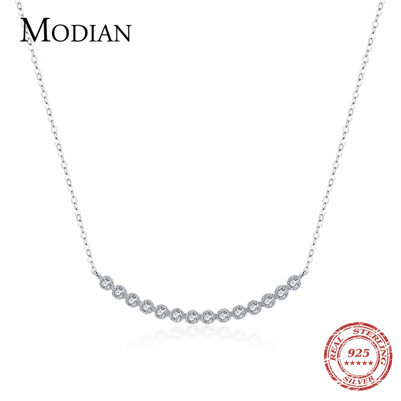 MODICKÝ ONDESKÝ 925 Sterling Silver Exqusite DOSKLING Zirkónia prívesok strieborná retiazka Náhrdelník pre ženy