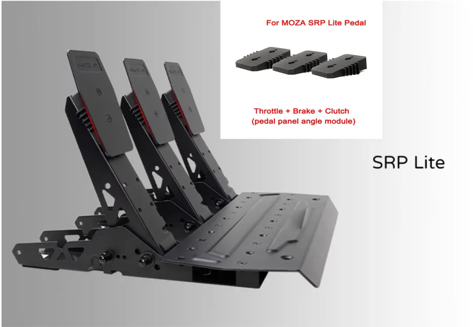 Modifikácia škrtiacej klapky / brzdový / spojkový pedál Uhlifikácia Uhliteľa nastaviteľná výmena panela pre MOZA R3 / R5 SRP / SRP Lite Racing Game